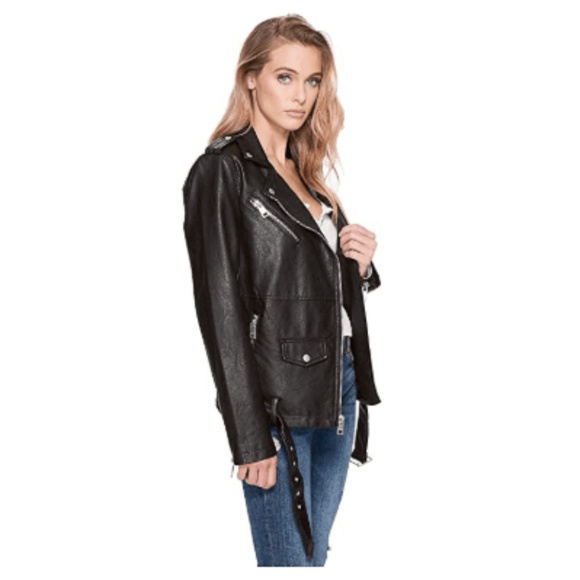 [Levi's] Belted Faux-Leather Moto Oversized Jacket SMALL - Picture 2 of 6